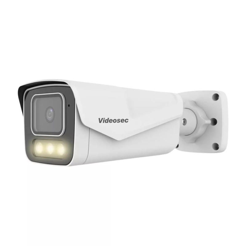 Videosec IPW-2B18OV-IQ2-28SWA IP csőkamera 8MP 105° Fehér/White LED LAN+PoE