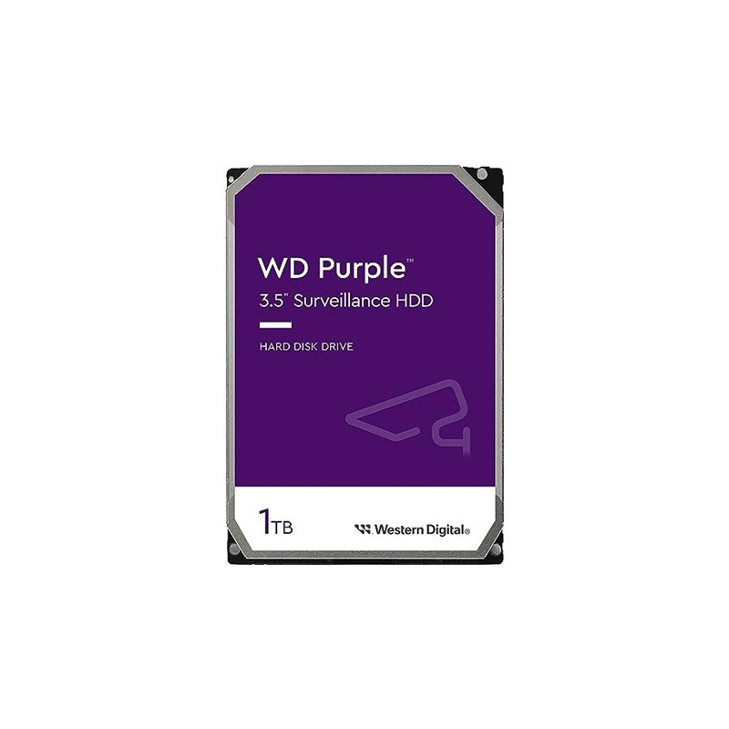 Western Digital Belső HDD 3.5" 1TB - WD11PURZ (5400rpm, 64 MB puffer, SATA3 - Purple (biztonságtechnikai rögzítőkbe is))