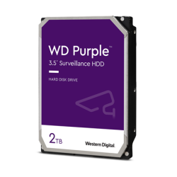 Western Digital Belső HDD 3.5" 2TB - WD23PURZ (5400rpm, 64MB puffer, SATA3 - Purple (biztonságtechnikai rögzítőkbe is))