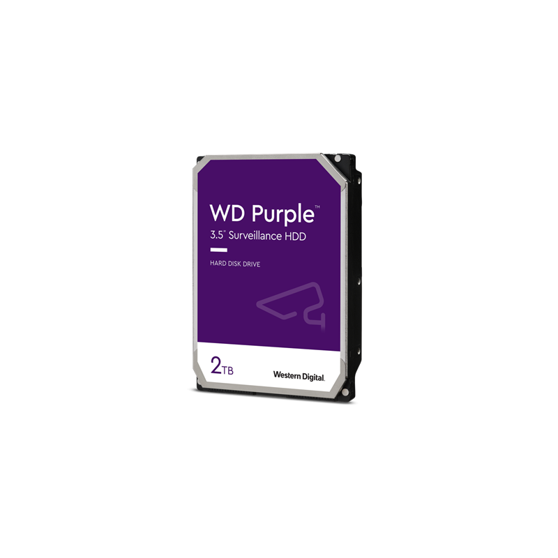 Western Digital Belső HDD 3.5" 2TB - WD23PURZ (5400rpm, 64MB puffer, SATA3 - Purple (biztonságtechnikai rögzítőkbe is))