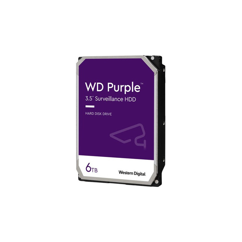 Western Digital Belső HDD 3.5" 6TB - WD64PURZ (5640rpm, 256MB puffer, SATA3 - Purple (biztonságtechnikai rögzítőkbe is))