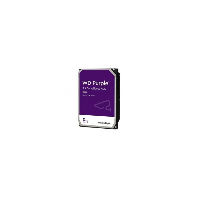 Western Digital Belső HDD 3.5" 8TB - WD85PURZ (5640rpm, 256 MB puffer, SATA3 - Purple (biztonságtechnikai rögzítőkbe is)