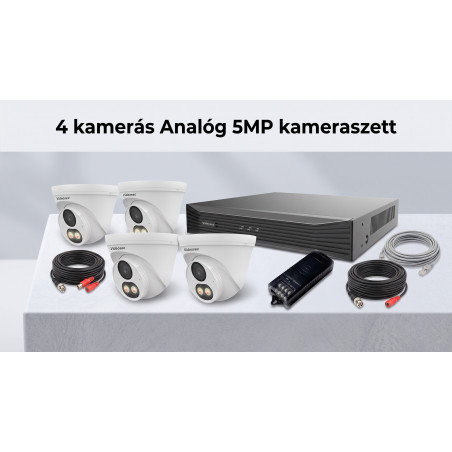 Videosec 4 Kamerás 5 MP Hibrid Biztonsági Rendszer Szett